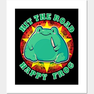 Hit The Road Happy Frog Posters and Art